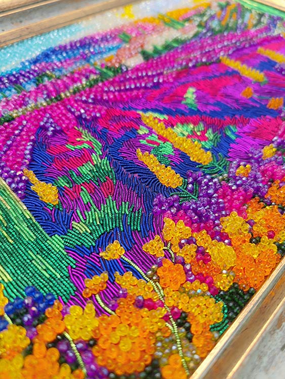 Набор вышивки хрустальными камнями «Лавандовые поля» — картинка 8