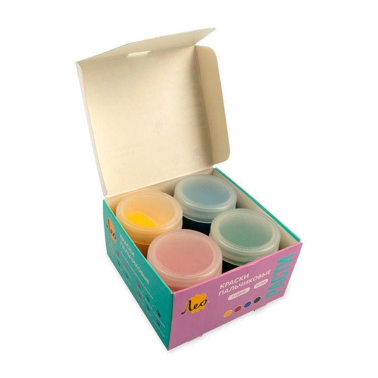 Краски пальчиковые Лео «Расти», 4 цв., 40 мл — картинка 2