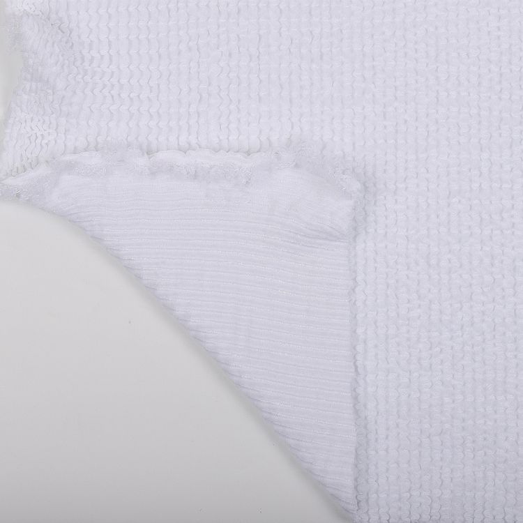 Ткань трикотажная Бифлекс жатка, 3 м, ширина 80 см, 490 г/м², цвет: 1 белый, TBY — картинка 3