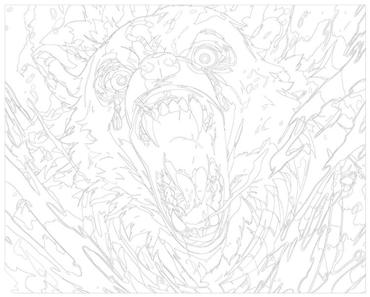 Картина по номерам «Клинок рассекающий демонов: Медведь» — картинка 3