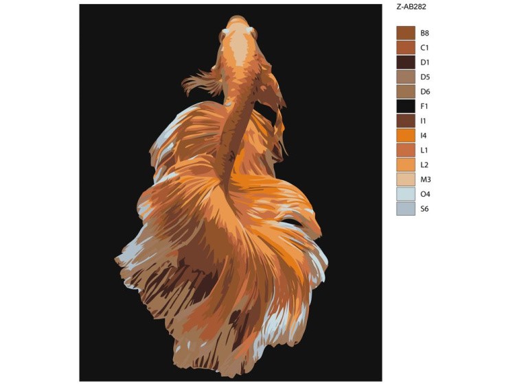 Картина по номерам «Золотая рыбка» — картинка 2