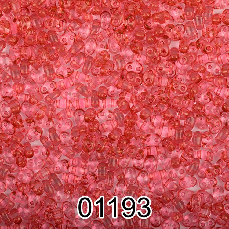 Бисер Чехия TWIN 3, 321-96001, 2,5x5 мм, 500 г, цвет: 1193 розовый
