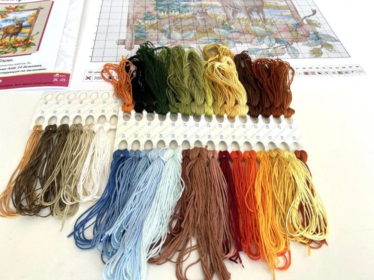 Набор для вышивания «Таежная семья. Олени» — картинка 6