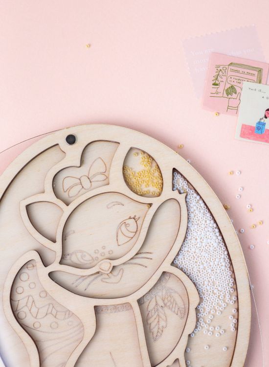 Органайзер для бисера с крышкой «Овал. Котик» — картинка 3