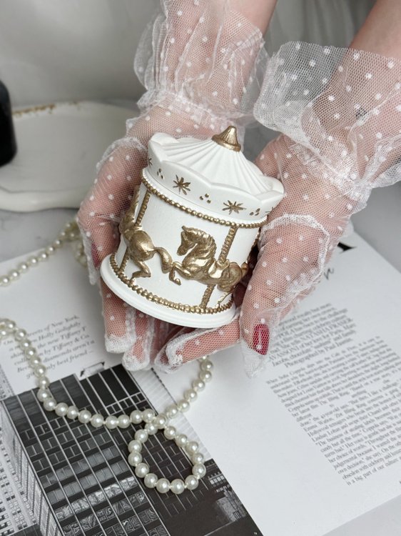 Силиконовый молд - Шкатулка карусель №11, d9,6x6,8см, 1 шт. — картинка 5