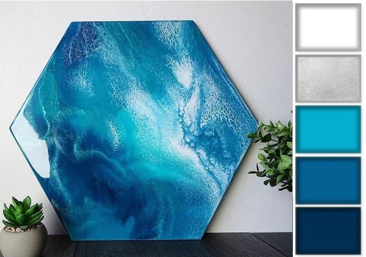 Набор для создания картины эпоксидной смолой Resin Art Blue, Art Blong