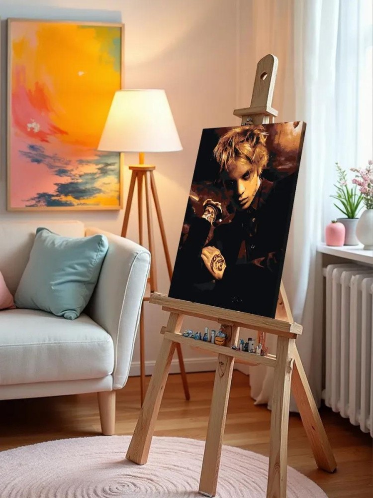 Картина по номерам «Рэпер Фараон Pharaoh: портрет монохром» — картинка 10