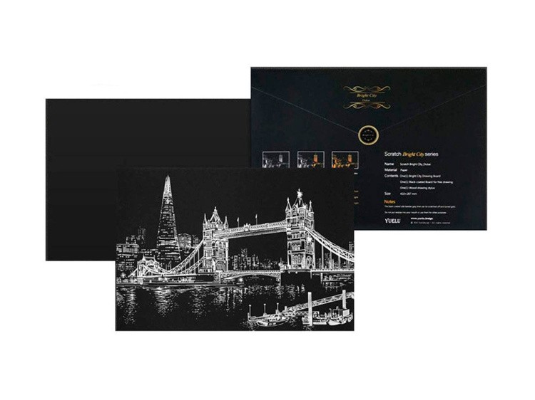 Скретч-картина «Tower Bridge» (цветная) — картинка 4