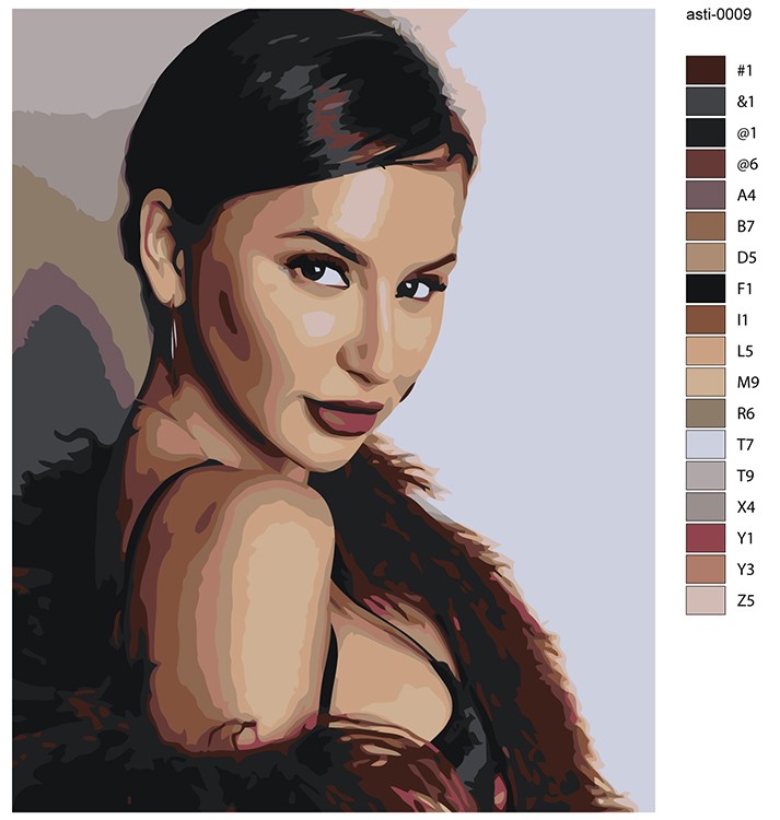 Картина по номерам «Российская певица Анна Асти Anna Asti 9» — картинка 2