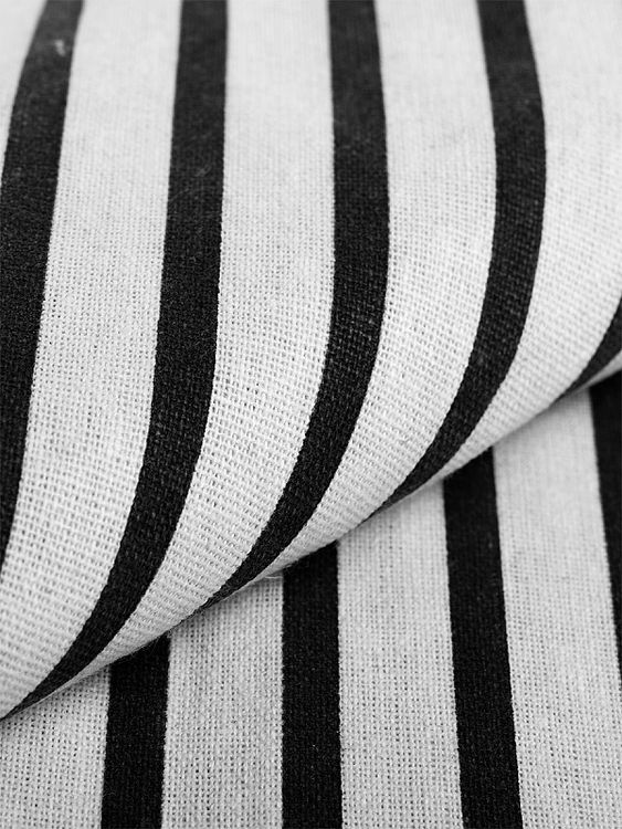 Ткань Лен, 140 г/м², 5 м x 150 см, цвет: белый, синий, принт полоска, TBY — картинка 3