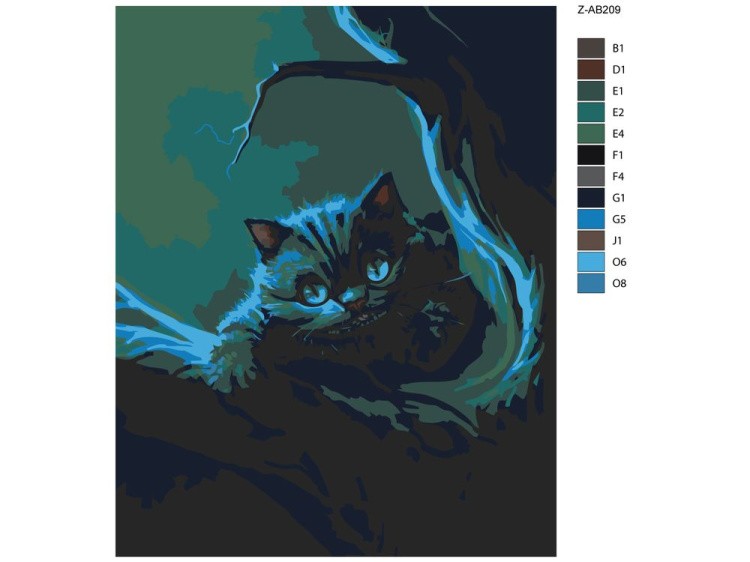Картина по номерам «Чеширский кот» — картинка 2