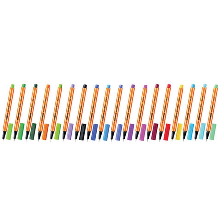 Набор капиллярных ручек (линеров) STABILO «Рoint 88 mini» 18 шт., ассорти — картинка 2