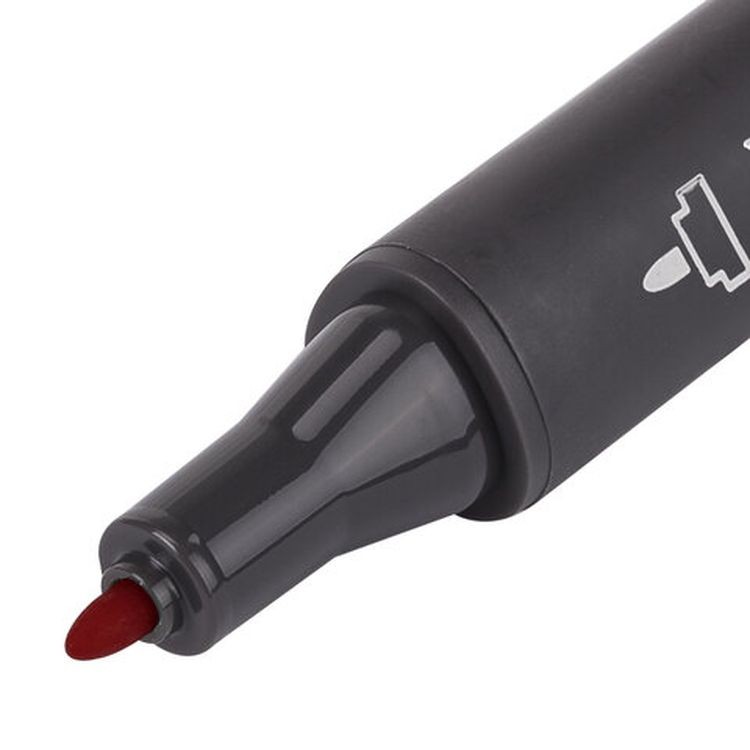 Маркер для скетчинга двусторонний 1 мм - 6 мм BRAUBERG ART CLASSIC, цвет: красная герань — картинка 4