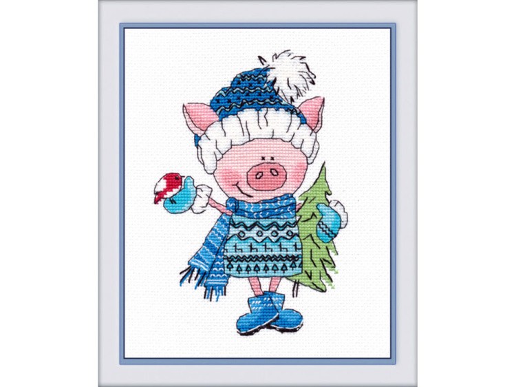 Набор для вышивания «Хрюша с ёлочкой» — картинка 2