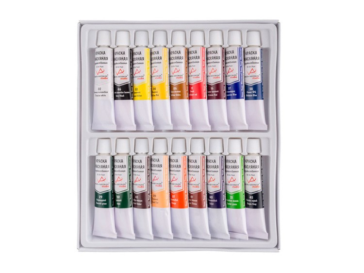 Краски Vista-Artista масляные 18 цветов Studio набор 12 мл — картинка 2