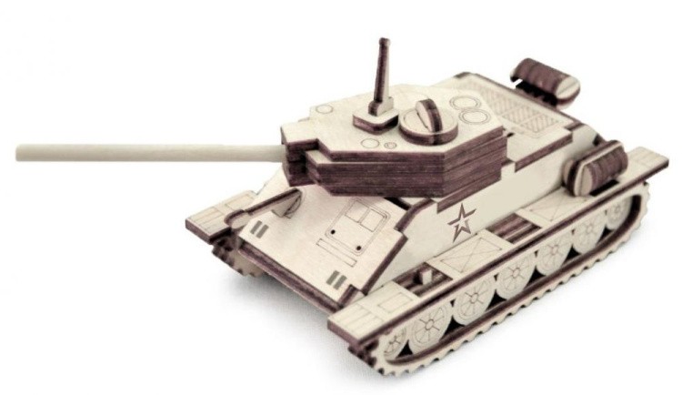 Конструктор из дерева Танчик Т-34, Армия России — картинка 4