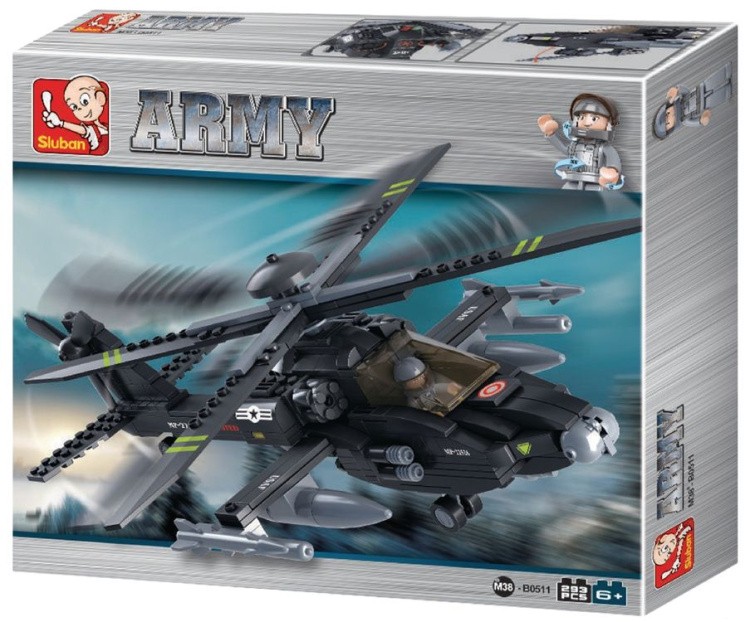 Конструктор «Военно-воздушные силы.Боевой вертолет Апач», 293 детали — картинка 3