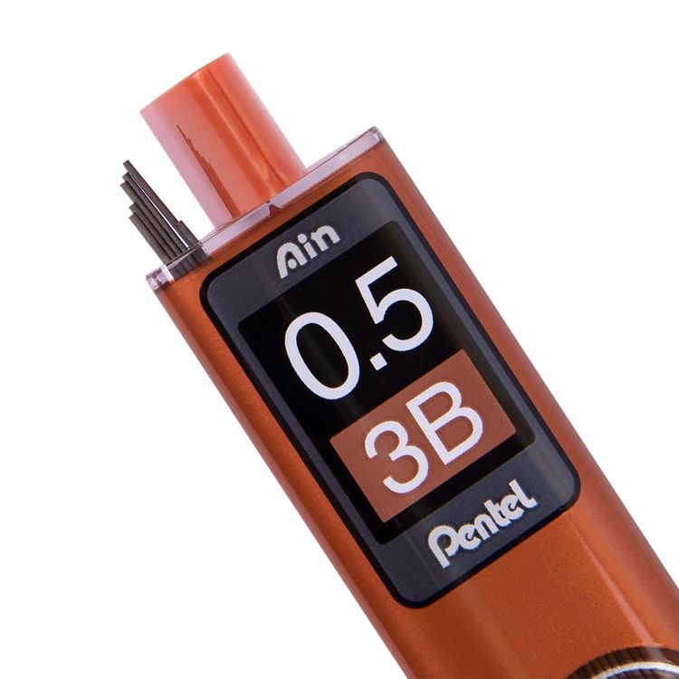 Грифели для карандашей автоматических Ain Stein 0,5 мм, 3В, 40 шт. в тубе, Pentel — картинка 2