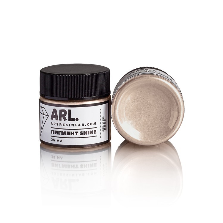 Пигмент SHINE SILVER ROSE, серебряная роза 25 мл, Art Resin LAB — картинка 2