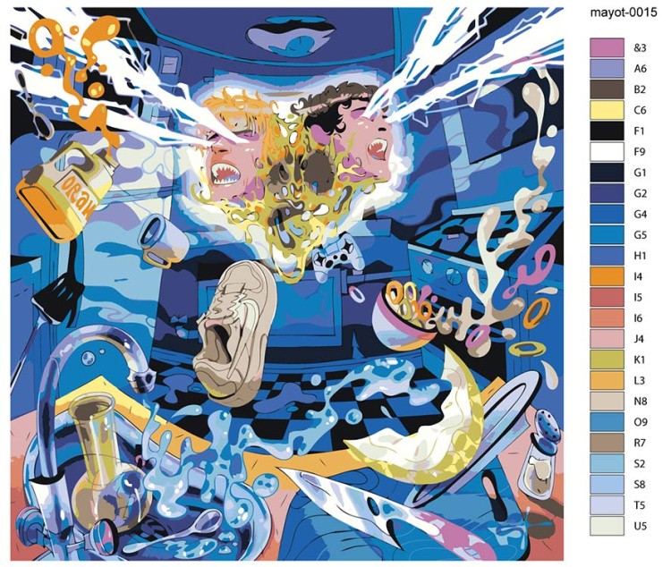 Картина по номерам «Mayot Майот Моет: Scum off the pot 2» — картинка 2