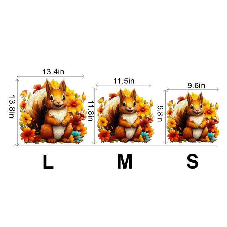 Деревянные пазлы «Рыжая белочка S», Woodbests — картинка 3