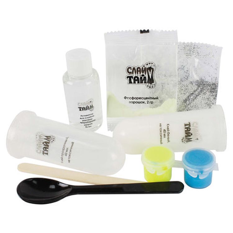 Набор Слайм тайм «Сделай слайм. Неоновый», люминесцентный — картинка 3