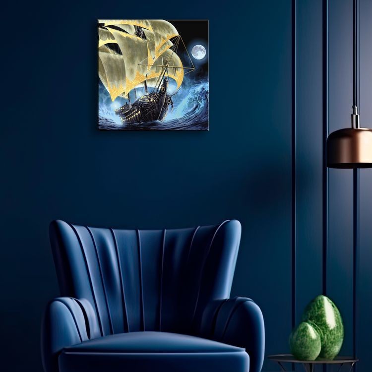 Картина по номерам с поталью «Корабль-призрак» — картинка 4