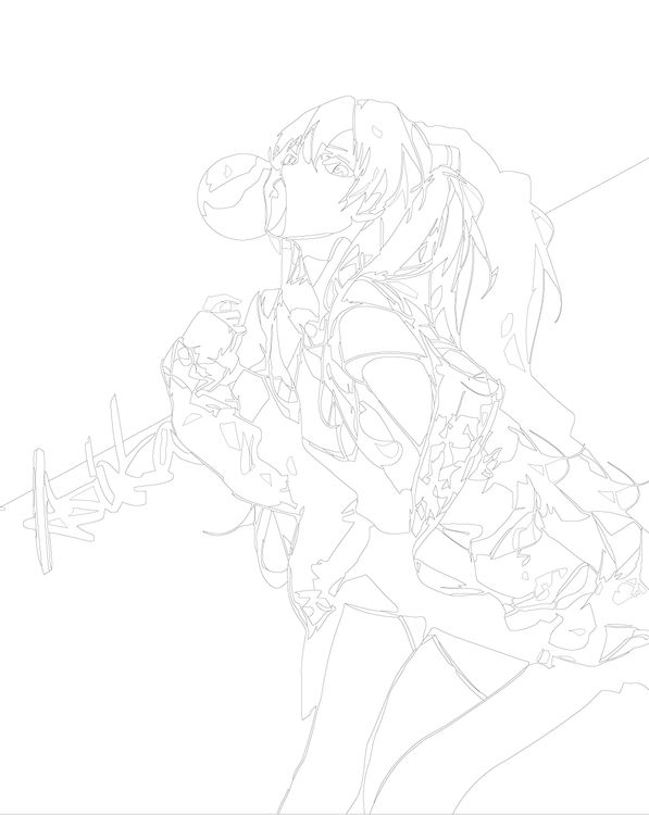 Картина по номерам «Evangelion Евангелион: Аска Лэнгли 3» — картинка 3