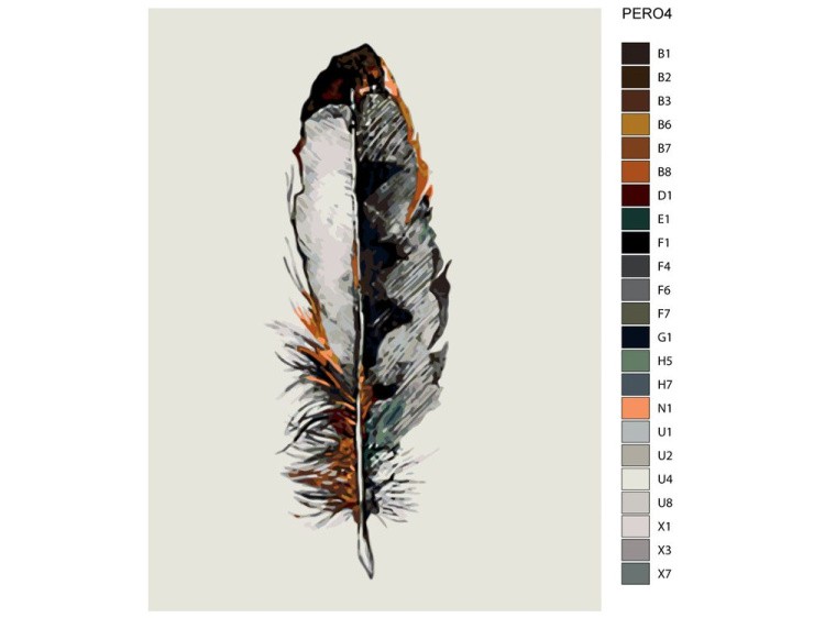 Картина по номерам «Перо 4» — картинка 2