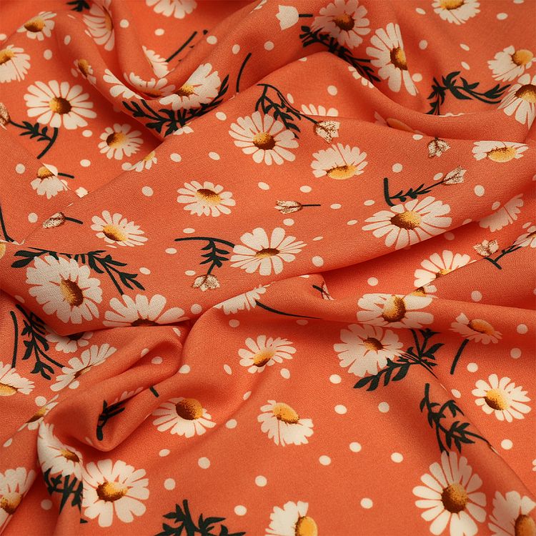 Ткань Штапель с рисунком, 5 м, ширина 145 см, 110 г/м2, цвет: с2 персиковый, TBY — картинка 3