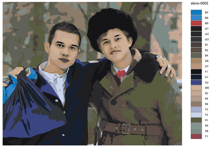 Картина по номерам «Сериал Слово пацана: Марат и Андрей» — картинка 2