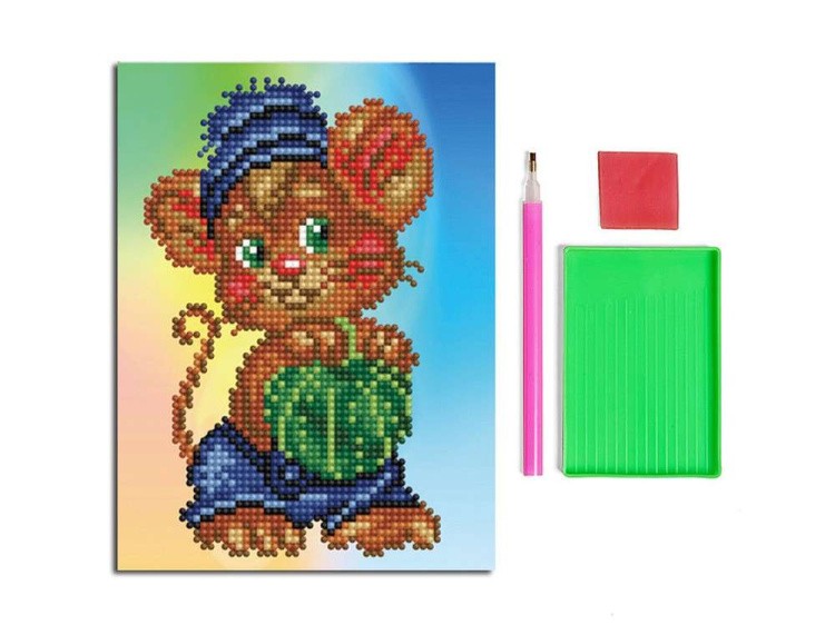 Алмазная вышивка-открытка «Мышонок» — картинка 2