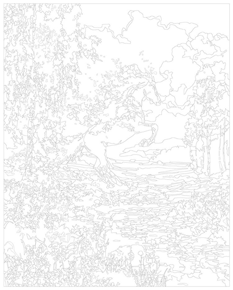 Картина по номерам Красная огненная лошадь Символ года — картинка 3