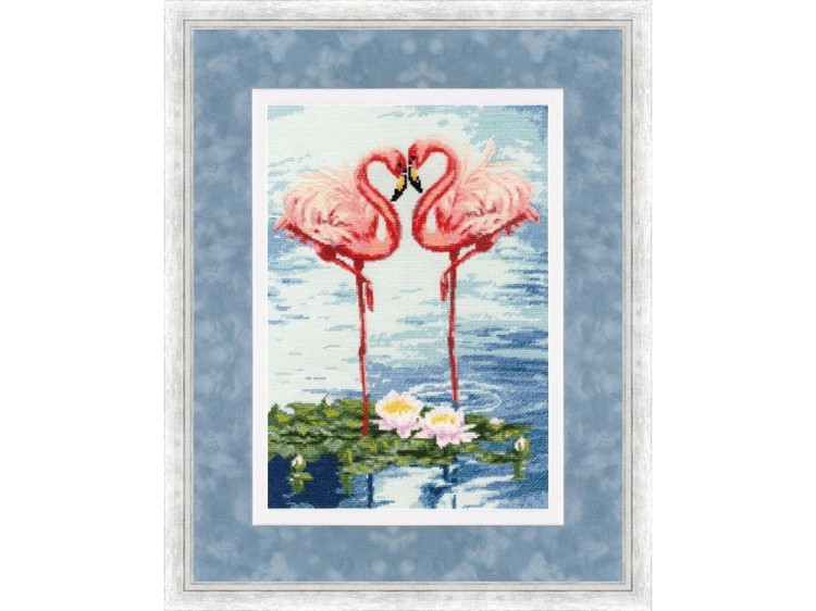Набор для вышивания «Свидание фламинго» — картинка 2