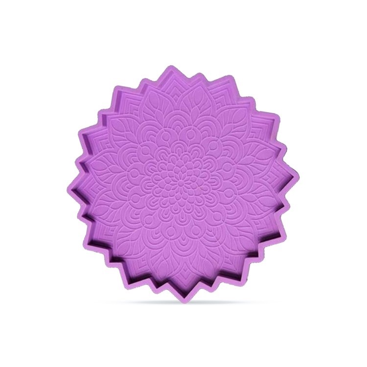 Силиконовый молд - Набор подстаканников цветков (2 шт.), d 15 см — картинка 4