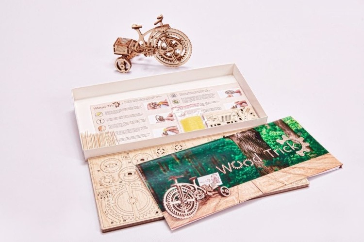 Конструктор из дерева «Велосипед-визитница», Wood Trick — картинка 6
