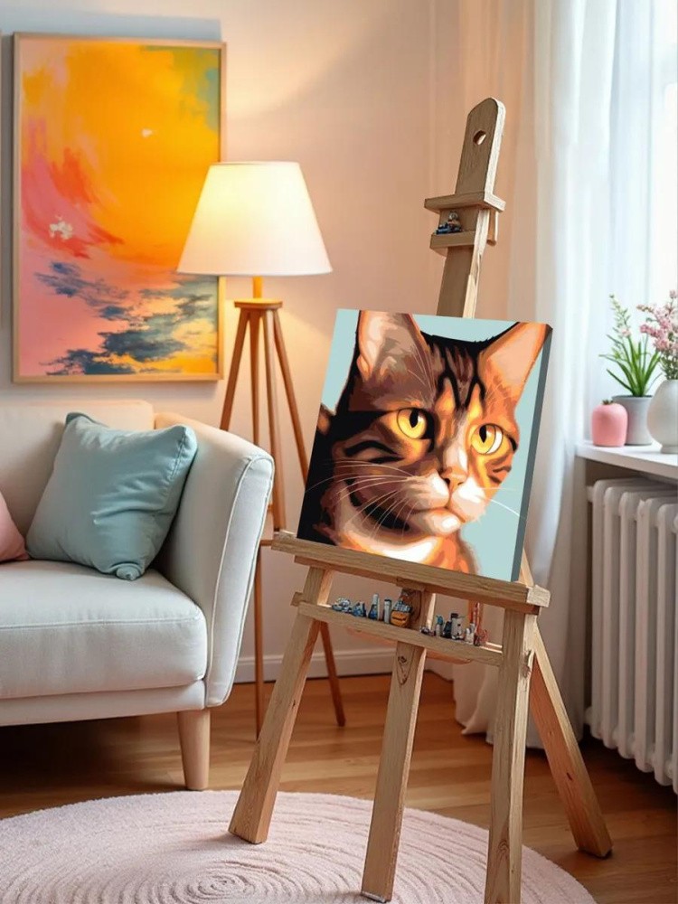 Картина по номерам «Кошачий взгляд» — картинка 10