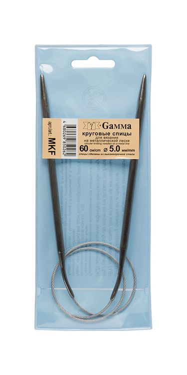 Спицы круговые 60 см, металл, d 5 мм, Gamma — картинка 2