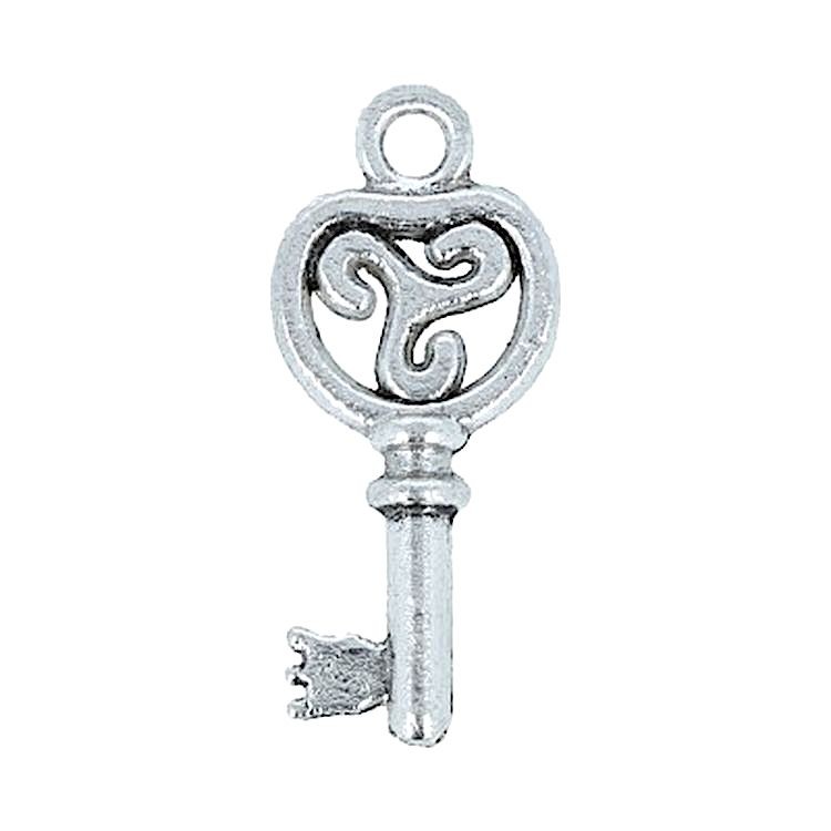 Подвеска «Ключ», 1x2,2 см, цвет: под античное серебро, 10 шт., Zlatka — картинка 2