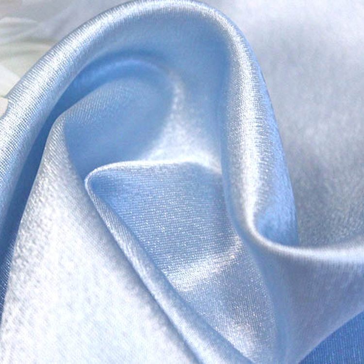 Ткань Креп-сатин, 5 м, ширина 150 см, 140 г/м², цвет: 702 голубой, TBY