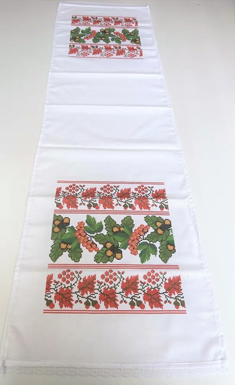 Набор для вышивания «Рушник свадебный с дубом и калиной» 1,5 м для вышивки крестом — картинка 6