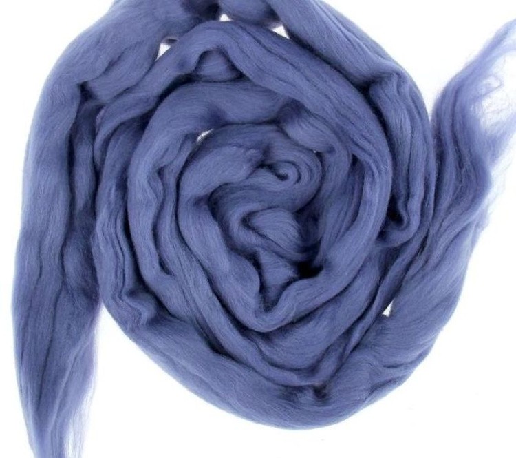 Шерсть для валяния Камтекс КТ ГЛ, полутонкая, цвет №022 (джинса), 50 г