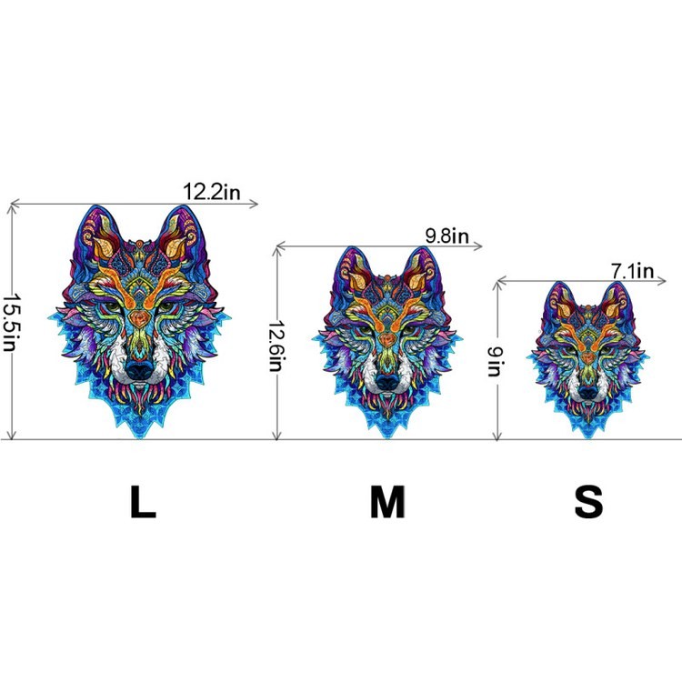 Деревянные пазлы «Снежный Волк M», Woodbests — картинка 3