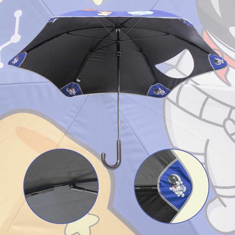 Зонт детский Космические приключения, трость, 6 спиц, механический, антишторм — картинка 4