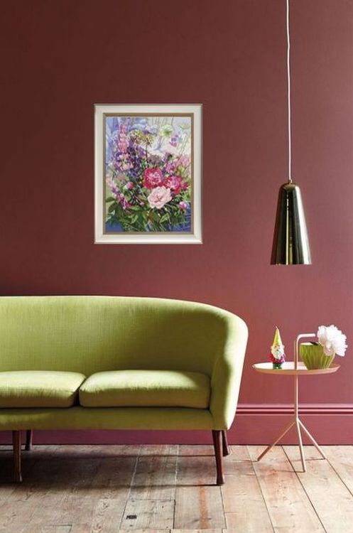 Алмазная вышивка «Пионы и люпины» — картинка 9