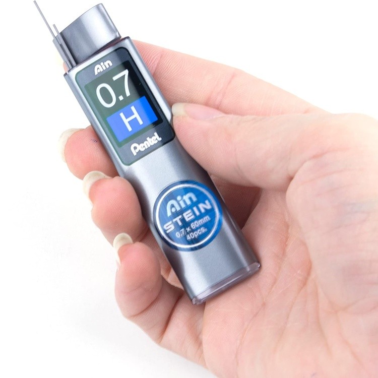 Грифели для карандашей автоматических Ain Stein 0.7 мм 40 грифелей в тубе, H, Pentel — картинка 4