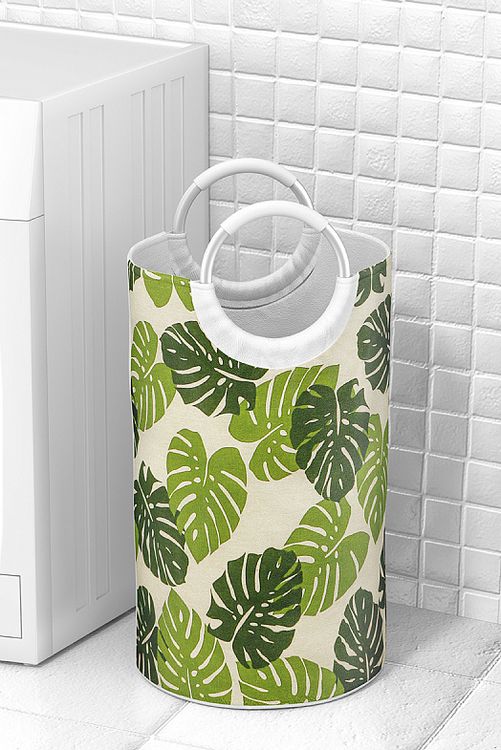 Ткань льняная, 3 м x 150 см, 140 г/м², цвет: бежевый, растительный принт, TBY — картинка 7