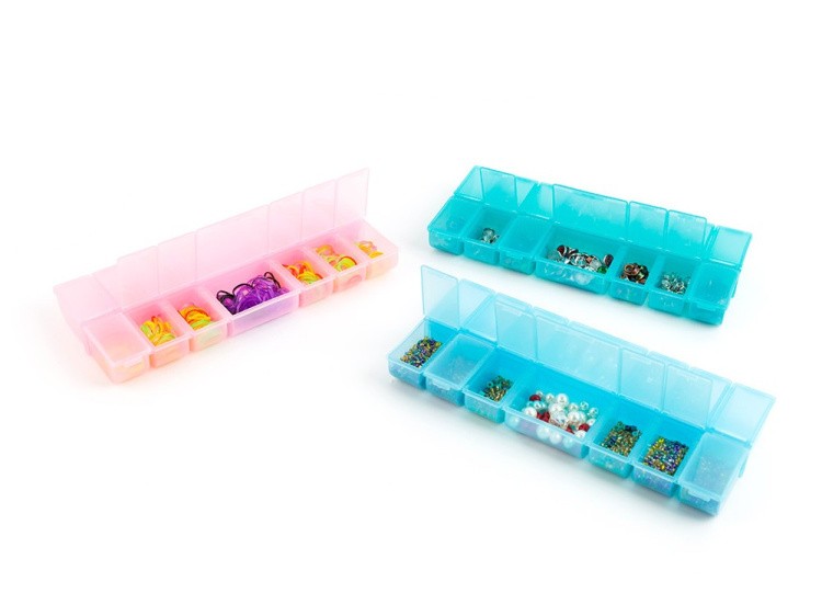 Коробка для швейных принадлежностей с индивидуальными крышками Gamma, цвет: прозрачный — картинка 2