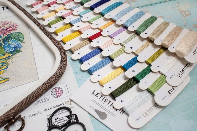 Набор для вышивания «Hydrangea Blooms (Цветы гортензии)» — картинка 10