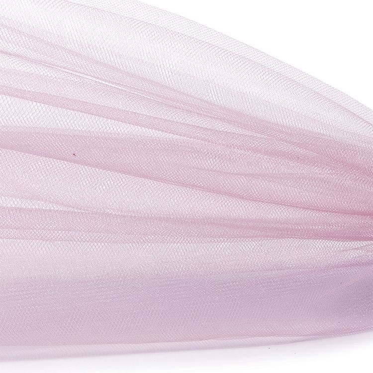 Фатин Kristal средней жесткости, блестящий, 5 м, ширина 300 см, 100% полиэстер, цвет: розовый — картинка 2